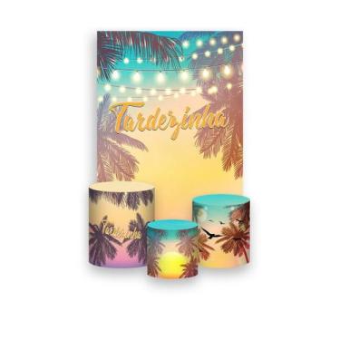Imagem de Painel De Festa Vertical 1,50 x 2,20 + Trio De Capas Cilindro - Tardez
