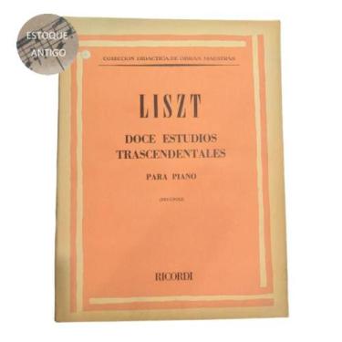 Imagem de Livro liszt doce estudios trascendentales para piano brugnoli (estoque
