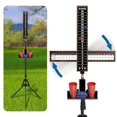 Imagem de AIWEILUCK Cornhole Scoreboard with Drink Holder, Score Keeper Set for Cornhole Game, Cornhole Accessories Score Tracking Equipment for Outdoor Game