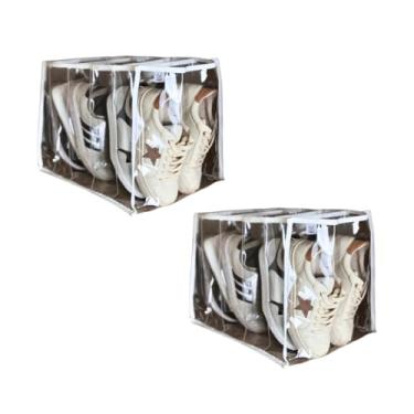 Imagem de 2 Colmeia Organizadora de Guarda Roupas Para Tênis Lençol Toalhas King Blusas Bolsas Sapato - Acabamento Reforçado em Tecido Branco - XG 40x30x30 - Plástico Grosso Organizador de Closet