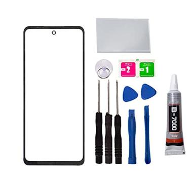 Imagem de Substituição de tela de vidro frontal externa para reparo de tela para Motorola G Stylus 5G 2022 com ferramenta OCA pré-instalação (sem toque LCD e digitalizador)