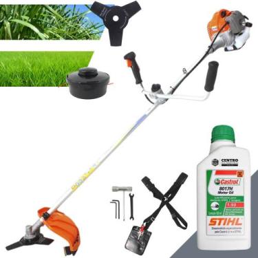 Imagem de Roçadeira Vulcan VR430P 2T 1,7cv + Óleo 2 Tempos Stihl 500ml Lubrifica