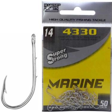 Imagem de Anzol Marine Sports 4330 Super Strong 01 Ao 18 Nickel 50 Unidades, 433