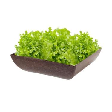 Imagem de Saladeira Quadrada 1,4 Lt Travessa Petisqueira Marrom Escuro - EVO