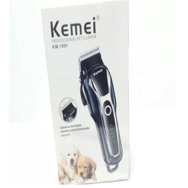 Imagem de Máquina Tosa Pets Recarregável Tesoura Alicate Kemei Bivolt KM-1991 - 