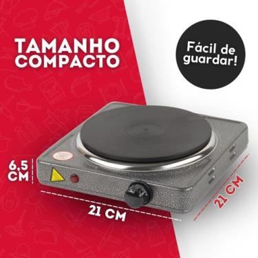 Imagem de Fogão Elétrico Portátil Fogareiro Cooktop Compacto Camping 1 Boca 1000