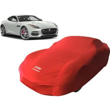Imagem de Capa Automotiva Jaguar F-type Tecido Helanca Cor Preta - Mz, Vermelha
