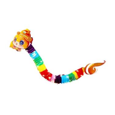 Imagem de Fancyes Decoração de papel para fotos de ano novo chinês 3D, arco-íris tradicional, brinquedos portáteis para layout de cena de atmosfera, festival de, Cobra