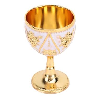 Imagem de Cálice Medieval de Cálice Vintage, Feito à Mão, Vintage, Cobre Puro, Gravura, Padrão de Flor, Metal, Relevo, Vinho, Cobre, Recipiente para Beber (Tudo branco)