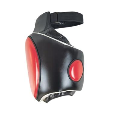 Imagem de UGPLM Protetor de coxa Muay Thai Protetor de coxa Couro PU Equipamento de proteção profissional Protetor de coxa Almofada para Taekwondo, Esquerda