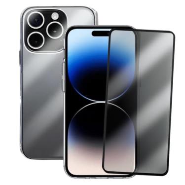 Imagem de Kit Capa Capinha Clear Case Space Compatível iPhone 14 Pro e Película 3d Privacidade