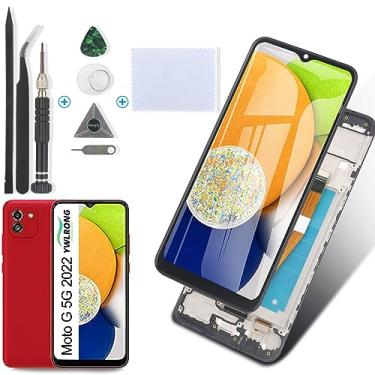 Imagem de Substituição de tela LCD para Samsung Galaxy A03 para Samsung A03 A035F A035FDS A035M Display LCD Touch Screen Digitalizador com Kit (Preto com Moldura)