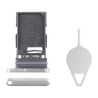 Imagem de BESJMYT Substituição para bandeja de cartão SIM Samsung Galaxy S23 FE (versão SIM único) creme menta roxo suporte slot bandeja cartão adaptador com ejetor de agulha para S23 FE SM-S711U1 SM-S711U