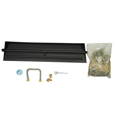 Imagem de Americangaslos Queimador de 45,7 cm - 61 cm para lareira a gás, queimador de lareira a gás, fogueiras a gás, queimador de propano (28 polegadas dois tubos) Patente aplicada