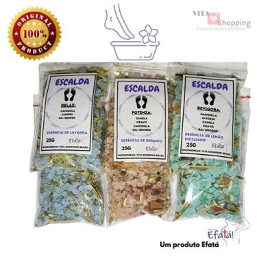 Imagem de Escalda Pés kit 30 unids - Revigora, Relax e Potenza - Efatá