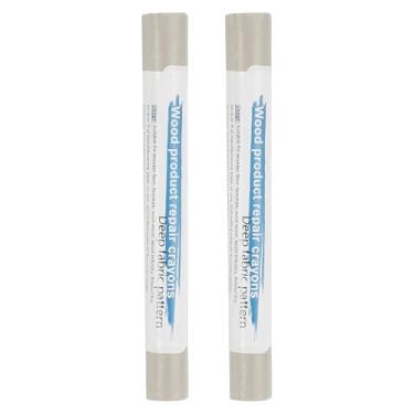 Imagem de PATIKIL Giz de cera para reparo de móveis, 2 peças de bastões de enchimento de madeira de cera de cera de madeira para arranhões Mesas de furos de piso de madeira, pano escuro