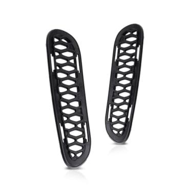 Imagem de Para Dodge Charger 2015-2022 Moldagem de capa de para-choque lado do motorista e do passageiro | Par | Traseira | Exterior | Plástico PP | Moldagem de ventilação | Primed | CH1138101, CH1139101 | 68280725AA, 68280724AA