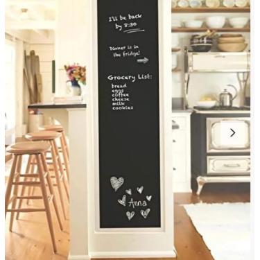 Imagem de Lousa Quadro Negro Adesivo de Parede Autocolante, Quadro Negro de parede 2m x 45 cm, Papel de parede de escrever