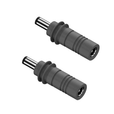 Imagem de Pacote com 2 adaptadores 100W PD 5521 DC macho para fêmea e cabo conversor de energia fêmea para macho de 12 cm para Starlink Mini - conectores de plugue de 5,5 mm x 2,1 mm para carregamento