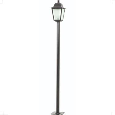 Imagem de 12 Postes de Luz para Jardim Colonial Luminárias de Piso Pretas Clássicas Dital Soberana