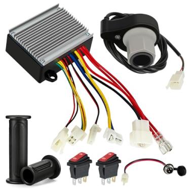 Imagem de XIKOBY Kit de controle e acelerador de 24 V compatível com Razor E300 (V13+), scooter elétrica E200 (V13+), módulo de controle e porta do carregador de guidão de substituição para Pocket Mod versão
