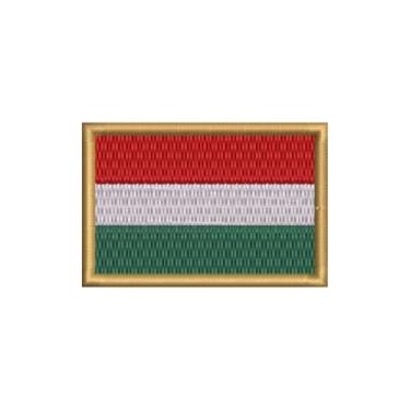 Imagem de BP0406-011 Bandeira Hungria Patch Bordado 5,7×3,8 cm (D-Arquivo Matriz para bordar.)