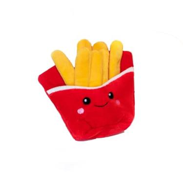 Imagem de Glow Pups Brinquedo para cães batatas fritas, brinquedo de paródia de comida de pelúcia estridente, fácil de limpar, promove estimulação mental, mantém o cão entretido, 15 cm x 12,7 cm, brinquedo de