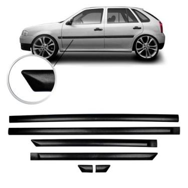 Imagem de Jogo Friso Lateral Gol Parati G3 G4 2000 a 2014 4 Portas Largo Preto -