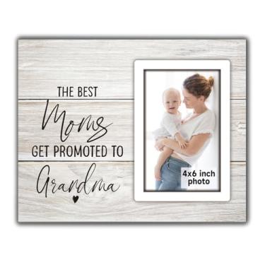 Imagem de SZ-PengXin Porta-retrato para avó, presentes para vovós, The Best Moms Get Promoted to Grandma, porta-retrato de avó, presente de gravidez para avó, presentes para avó