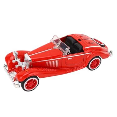 Imagem de 1:32 Modelo de Carro Conversível, Brinquedo de Liga Vintage para Crianças Com Detalhes Impecáveis ​​para Colecionadores e Entusiastas (vermelho)