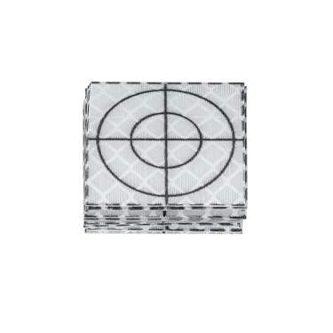 Imagem de PATIKIL Folhas refletoras de pesquisa 30 x 30 mm, 12 peças de folhas de alvo refletivas autoadesivas fita de marcação de alvo para total de estações Check Shots Monitoramento de miras traseiras