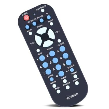 Imagem de Controle remoto universal RCR503BR sub RCR503BE RCR503BZ 3 dispositivos compatíveis com RCA a maioria das principais marcas remotas TV, DVD ou VCR, receptor de satélite, cabo, caixa de cabo, conversor