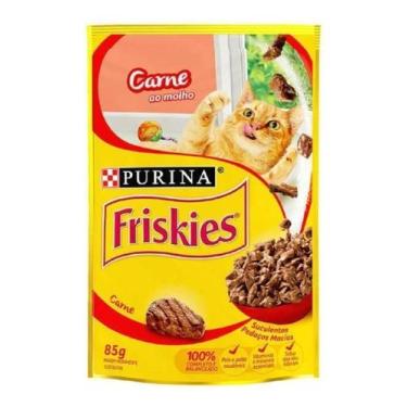 Imagem de Kit c/ 3 Purina Alimento Friskies Pet Ao Molho Para Gato