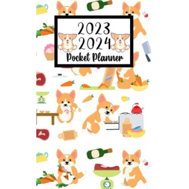 Imagem de 2023 2024 pocket planner For Purse Corgi Dog Lovers: 2 year Pocket Calendar January 2023 to December 2024 | 24 Months Monthly Planner & Organizer For ... Holidays | Cute Puppy Corgi Dogs Pattern