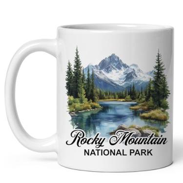 Imagem de No Thorns Media Caneca do Parque Nacional das Montanhas Rochosas Colorado 325 ml Caneca de Café Bonita Cerâmica Branca para Lembrança Viagem Presente Casa Escritório Cozinha ID44991