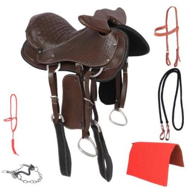 Imagem de Cela Completa Australiana De Cabeça Armação de Madeira - Selaria Tradi