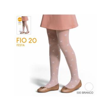 Imagem de Meia-Calça Selene 9590.001 Infantil Estampada Fio 20 Microfibra T. B/P