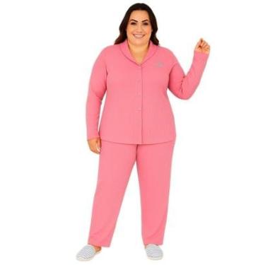 Imagem de Pijama Aberto Canelado Plus Size Inverno Victory-Feminino