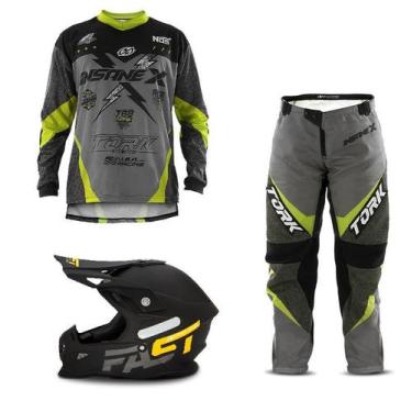 Imagem de Kit Roupa Insane X  Capacete Fast Feminino Masculino Off Road - PRO TO