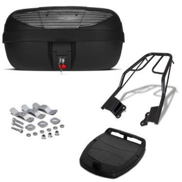 Imagem de Baú Bauleto 45 Litros Pro Tork + Bagageiro Moto, CRISTAL, FAZER 150 20