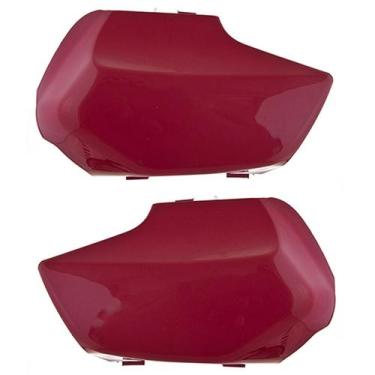 Imagem de Capa De Bengala Cromo Forte Moto Honda Biz 100 1998 À 2005, VERMELHO I