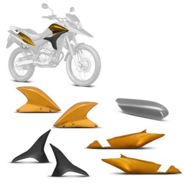 Imagem de Kit Carenagem 4 Peças Pro Tork Moto Honda XRE 300 2010 a 2012 Substitu