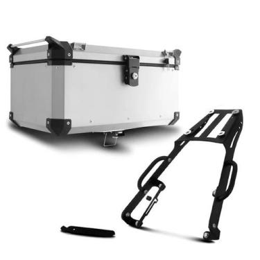 Imagem de Baú Moto Alumínio Top Case 56 Litros + Bagageiro Super Adventure NC 70