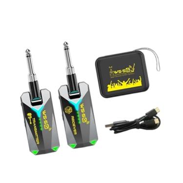 Imagem de Colaxi de áudio para guitarra de 5,8 GHz Transmissão de longo alcance Acessórios para guitarra Transmissor e receptor para guitarras elétricas