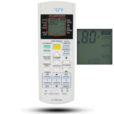 Imagem de Controle remoto de substituição para Panasonic ar condicionado modelo CV6233198927 CV6233187136 CV6233187143 CV6233187044 CV6704000024 CV6233187020 CV6233187051 CV6233187051 CV6233187051 67040 00023