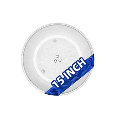 Imagem de MorefaLife Placa de vidro para micro-ondas de 38 cm - Substituição exata de 38 cm para toca-discos de vidro de micro-ondas para F06014W00AP A06014A00AP - Pode ser lavada na lava-louças