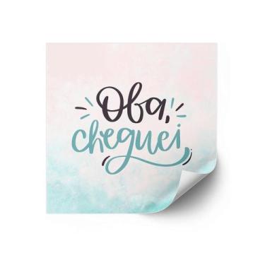 Imagem de Adesivos Frase: Oba Cheguei - 1000 unidades - PRONTO PRINT