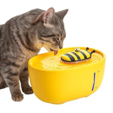 Imagem de Bebedouro Fonte de Água 2 litros para Gatos Silencioso com Voltagem Segura Janela de nível de água