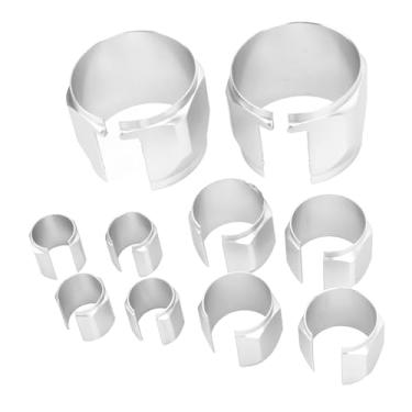 Imagem de Yosoo Kit de Manga de Mangueira de Aço Inoxidável para Radiador de Veículos, Design Extremo Blindado, Duradouro, Design Universal (Prata)