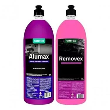 Imagem de Limpa Carrocerias Aluminio Alumax 1,5l + Removex Vintex 1,5l